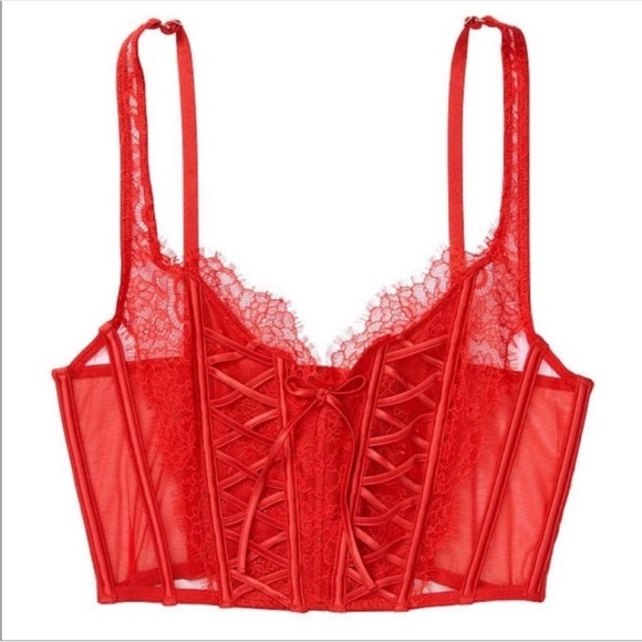 CLEARANCE $̶9̶8̶ Victoria’s Secret Lace Up Bustier and Matching V-string - Picture 4 of 4